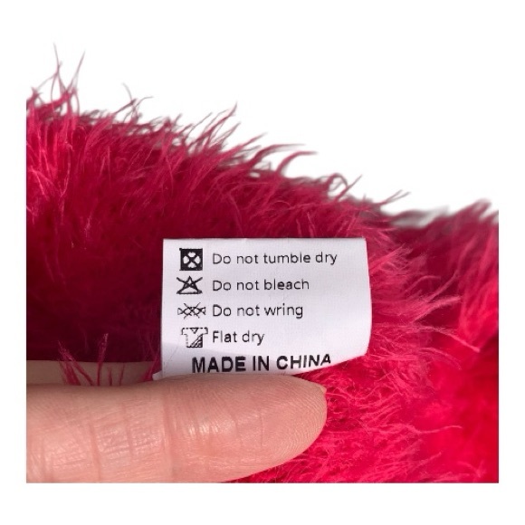Festive Hot Pink Neon Furry Ugly Santa Sweater Sequin Embellishments Size Small - Picture 5 of 11